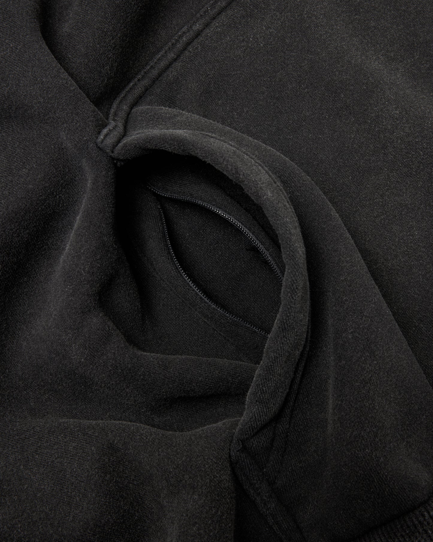 Black Vintage Wash Hoodie